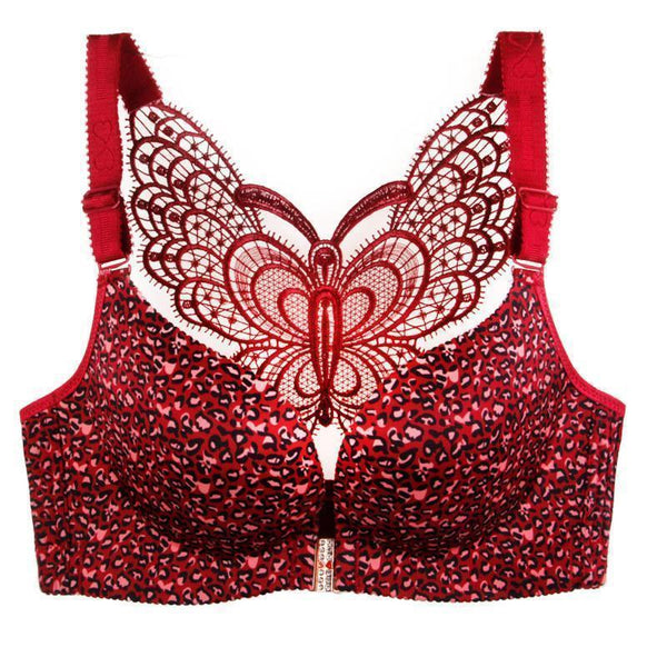 Xinhuaya Women Lingerie Butterfly Lace Brassiere Bra Front Closure