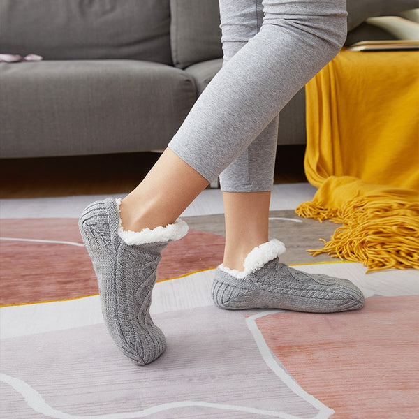 Rove - Indoor Thermal Velvet Non-Slip Woven Thermal Socks Slippers – Garlani